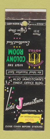 Matchbook Cover - Hotel Jamestown NY Colony Room