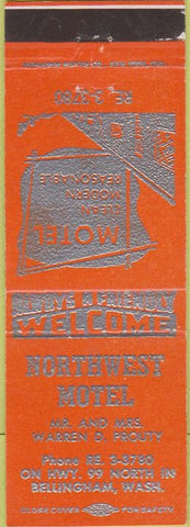 Matchbook Cover - Northwest Motel Bellingham WA