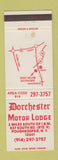Matchbook Cover - Dorchester Motor Lodge Poughkeepsie NY