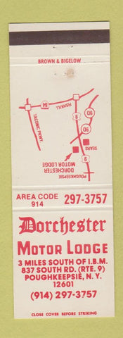 Matchbook Cover - Dorchester Motor Lodge Poughkeepsie NY
