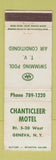 Matchbook Cover - Chanticleer Motel Geneva NY WEAR