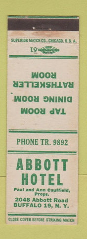 Matchbook Cover - Abbott Hotel Buffalo NY