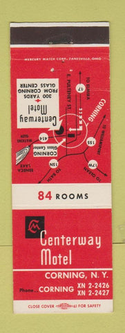Matchbook Cover - Centerway Motel Corning NY