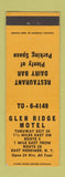 Matchbook Cover - Glen Ridge Motel East Herkimer NY