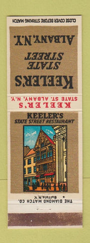 Matchbook Cover - Keeler's Restaurant Albany NY