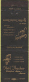 Matchbook Cover - Hotel Thacher Biddeford ME