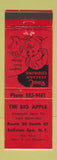 Matchbook Cover - The Big Apple Ballston Spa NY