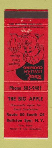Matchbook Cover - The Big Apple Ballston Spa NY