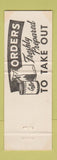 Matchbook Cover - The Big Apple Ballston Spa NY