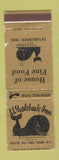 Matchbook Cover - Whaleback Inn Red Hook NY
