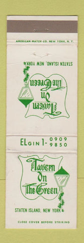 Matchbook Cover - Tavern on the Green Staten Island NY