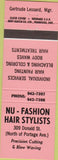 Matchbook Cover - Nu Fashion Hair Stylists Ontario