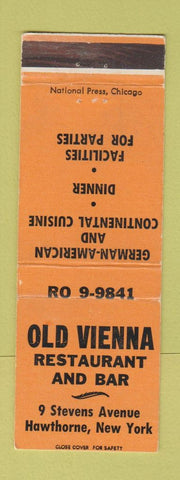 Matchbook Cover - Old Vienna Restaurant Hawthorne NY German WEAR