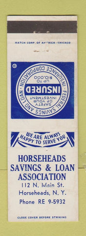Matchbook Cover - Horseheads Savings and Loan NY