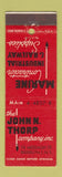 Matchbook Cover - John Thorp Marine Contractor Brooklyn NY