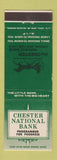 Matchbook Cover - Chester National Bank Chester NY