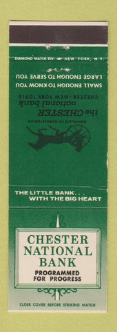 Matchbook Cover - Chester National Bank Chester NY
