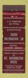 Matchbook Cover - Mount Washington House Hillsdale NY low phone # WEAR
