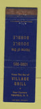 Matchbook Cover - Village Grill Pennfield NY WEAR