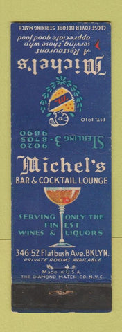 Matchbook Cover - Michel's Bar Restaurant Brooklyn NY