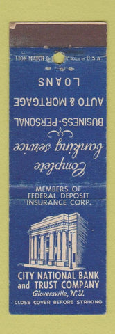 Matchbook Cover - City National Bank Gloversville NY