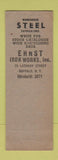 Matchbook Cover - Warehouse Steel Buffalo NY Ernst Iron
