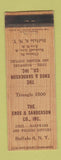 Matchbook Cover - Enos and Sanderson Steel Welding Hardware Buffalo NY