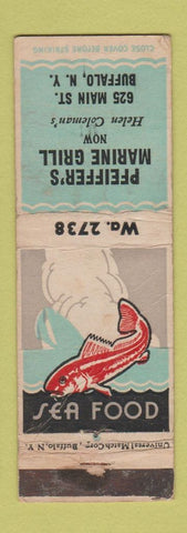 Matchbook Cover - Pfeiffer's Marine Grill Buffalo NY WORN