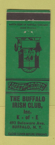 Matchbook Cover - Buffalo Irish Club NY