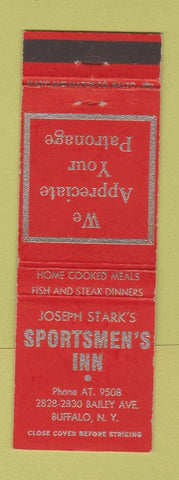 Matchbook Cover - Joseph Stark's Sportsmen's Inn Buffalo NY