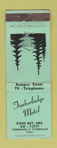 Matchbook Cover - Timberlodge Motel Coos Bay OR