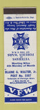 Matchbook Cover - VFW Blaine Walter Jr Post Millersburg PA