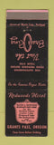 Matchbook Cover - Redwoods Hotel Grants Pass OR
