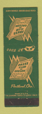 Matchbook Cover - Press Club of Portland OR
