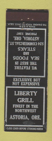Matchbook Cover - Liberty Grill Astoria OR