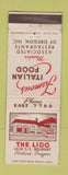 Matchbook Cover - Lido Italian Restaurant Portland OR