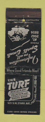 Matchbook Cover - The Turf Restaurant Portland OR WEAR