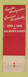 Matchbook Cover - The Turf Restaurant Portland OR WEAR