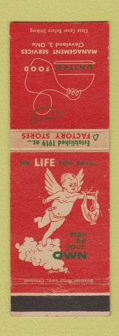 Matchbook Cover - United Food Cleveland OH Safety save lives