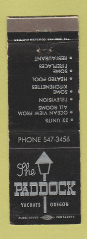 Matchbook Cover - The Paddock Yachats OR