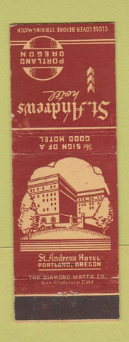 Matchbook Cover - St Andrews Hotel Portland OR WEAR