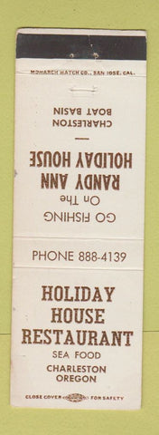 Matchbook Cover - Holiday House Restaurant Randy Ann Charleston OR