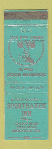Matchbook Cover - Sporthaven Inn Brookings OR WEAR
