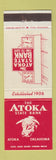 Matchbook Cover - Atoka State Bank OK