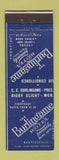 Matchbook Cover - Burlingame Hotel Bartlesville OK