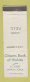 Matchbook Cover - Citizens Bank of Wakita OK WEAR