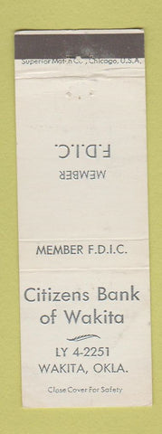 Matchbook Cover - Citizens Bank of Wakita OK WEAR