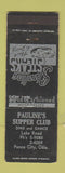 Matchbook Cover - Pauline's Supper Club Ponca City OK WEAR