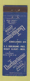 Matchbook Cover - Burlingame Hotel Bartlesville OK