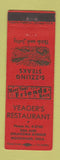 Matchbook Cover - Yeager's Restaurant Woodward OK